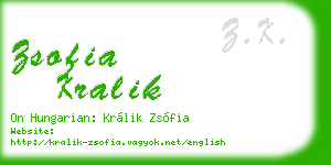 zsofia kralik business card
