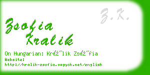 zsofia kralik business card